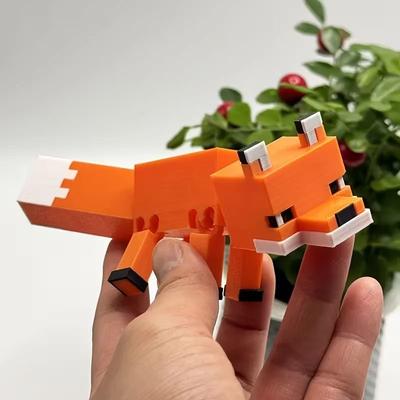Inspired Finds Cute Pixel 3D Fox Desk Decor Durable Plastic Halloween Gift Ornament Cute Pixel 3D Fox Desk Decor Durable Plastic Halloween Gift Ornament