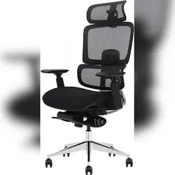 Ergonomischer Bürostuhl / Bürodrehstuhl höhenverstellbar, Business Chair Schwarz Fußlehne (1 Stück)