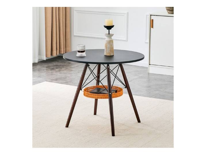 JUFU Beistelltisch mit Korb, Holzbeine, Skandinavisches Design (1-St)