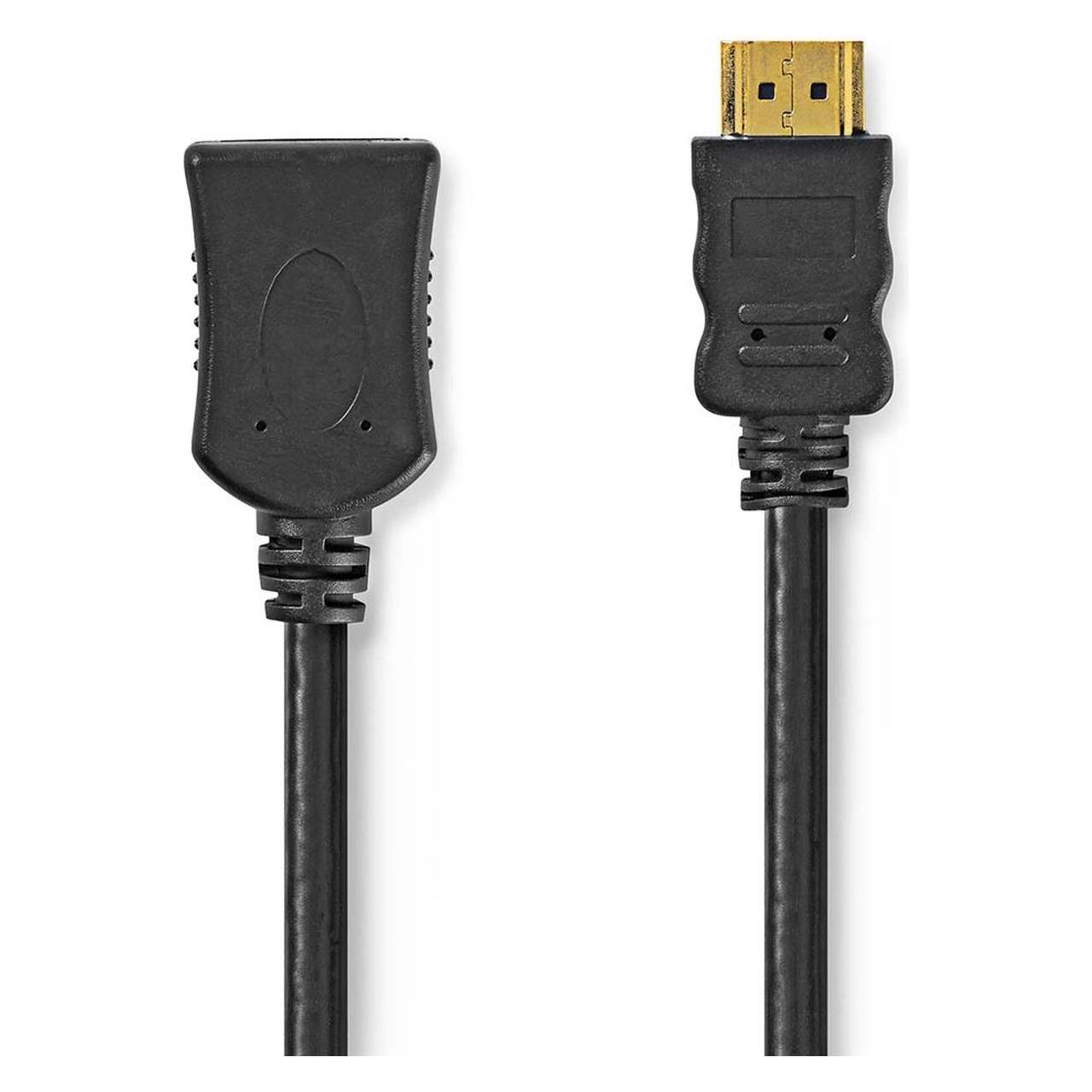 Nedis High Speed HDMI Kabel mit Ethernet | HDMI Stecker | HDMI Ausgang | 4K@60Hz | ARC | 10.2 (2 m) (CVGL34096BK20)