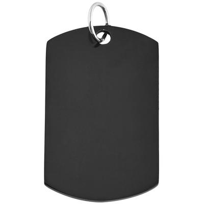 Dog Tag Anhänger AKZENT "Eason, langlebig", schwarz, Schmuckanhänger, Damen, Edelstahl