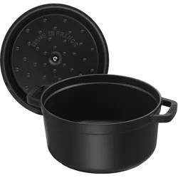 Staub La Cocotte Cocotte hoch, 24 cm, schwarz, Pfanne + Kochtopf, Schwarz