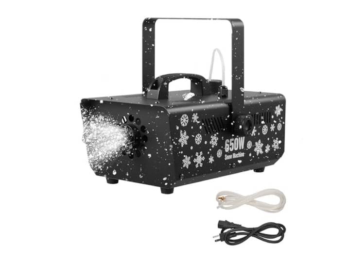 VEVOR Machine à Neige\, 650 W\, Machine à Flocons de Neige Artificielle Portative Suspendue\, avec Poignée Portable\, pour DJ\, Fêtes de Noël\, Effet de Scène\, Décoration de Mariage\, Extérieur et Intérieur