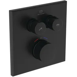 Ideal Standard Ceratherm Navigo Unterputz-Thermostat für Wanne & Dusche, 2 Verbraucher, Silk Black