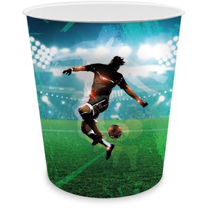 itenga Papierkorb 33106097, Fußball, rund, aus Kunststoff, 11 Liter
