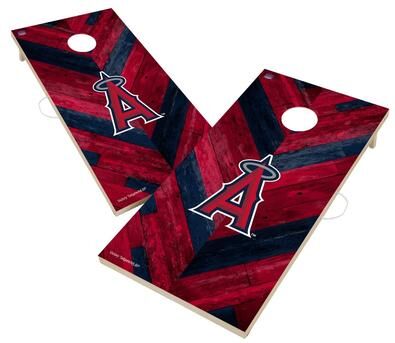 Skip's Garage Los Angeles Angels MLB Cornhole Board Set