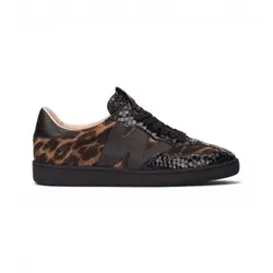Wonders für Damen. AP-2010 Lai Ledersneaker schwarz (37), Wohnung, Schnürsenkel, Lässig, Tierdruck