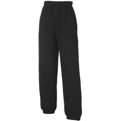 Fruit of the Loom KIDS CLASSIC ELASTICATED CUFF JOG PANTS - Unisex Kinder Jogginghose, schwarz, 140