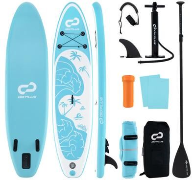 Costway 10/11 Feet Inflatable Stand Up Paddle Board with Premium SUP Accessories-L