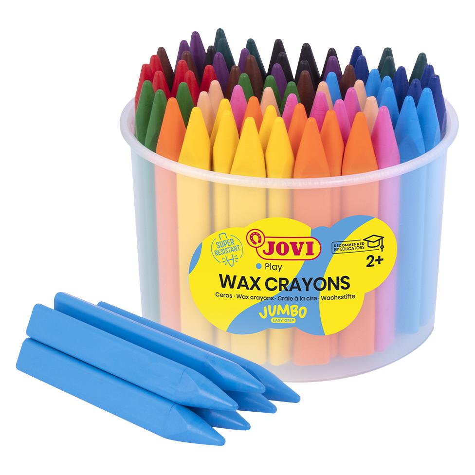 Jovi Jumbo Easy Grip Dose Wachsmalstifte farbsortiert, 72 St. (72x) (973/72)