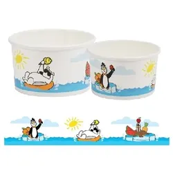 emissimo Eisbecher aus Pappe + PE, Motiv "POLAR" - Kapazität: 100 ml / 3 oz  2000 Stück