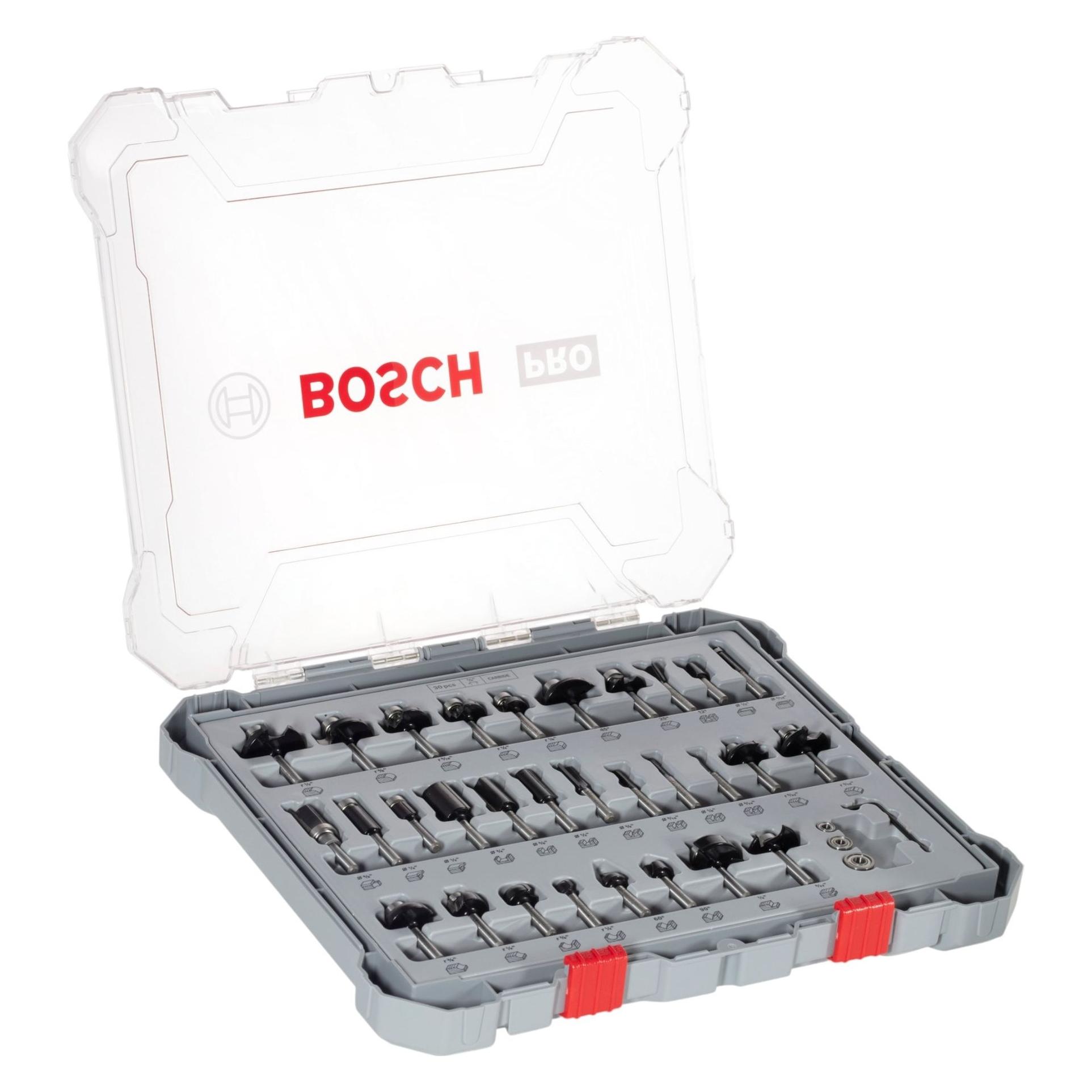 Bosch Professional Zubehör 1/4" Fräser 30 Stk. (2607017476)