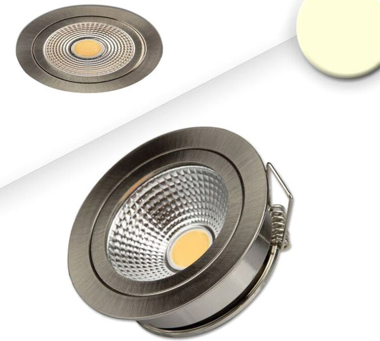 Isoled Led Möbel-Einbaustrahler Cob Mit Reflektor, 3w, 60°, Nickel Geb., Warmweiß