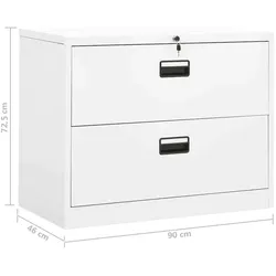 vidaXL, Aktenschrank, Aktenschrank (90 x 46 x 72.50 cm)