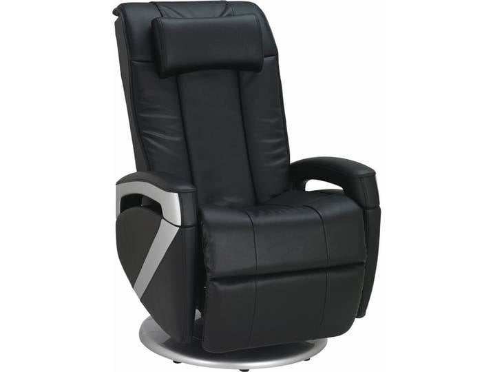 Cantus Massagesessel, Schwarz, Leder, Kombination Echtleder/Lederlook, 75x110x113 cm, Massagefunktion, Wohnzimmer, Sessel, Massagesessel