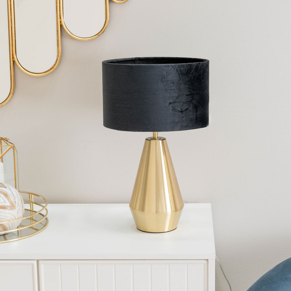 Heritage Hues Metal Table Lamp White/Gold 26.5cm H X 17.5cm W X 61.5cm D