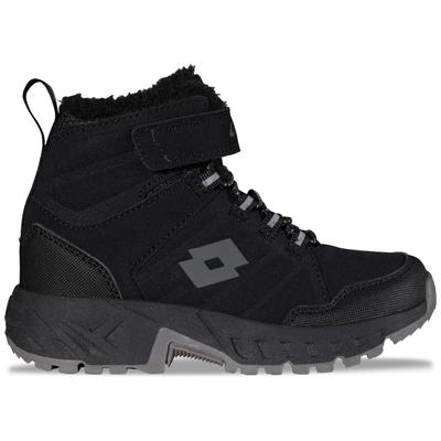 Outdoorwinterstiefel LOTTO, Kinder, Gr. 39, schwarz (schwarz, grau), Kunstfaser, Synthetik, unifarben, Schuhe Outdoorwinterstiefel, - wasser- & windabweisend und dennoch atmungsaktiv