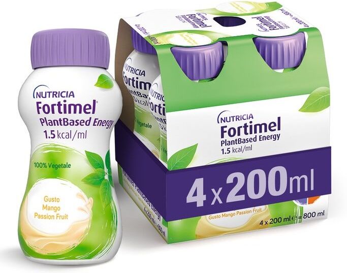 DANONE NUTRICIA SpA SOC.BEN. Nutricia Fortimel Plant Based Energy Mango Passion Fruit 4x200ml - Supplemento Nutrizionale Orale