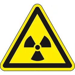 Dreifke® Warnschild Warnung vor radioaktiven Stoffen..., ASR/ISO, Folie, selbstkl., SL 400mm