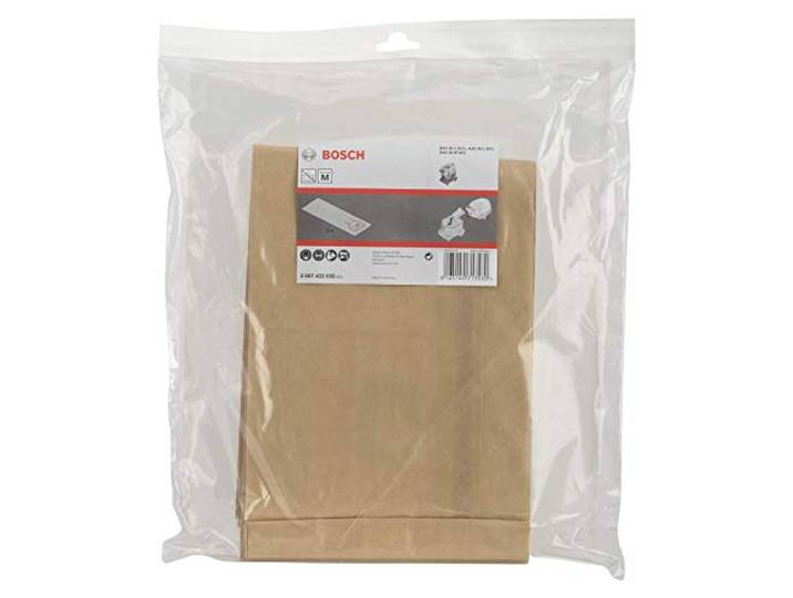 Bosch Professional papieren stofzuigerzak (5 stuks, voor GAS 35, in plastic hoes), beige