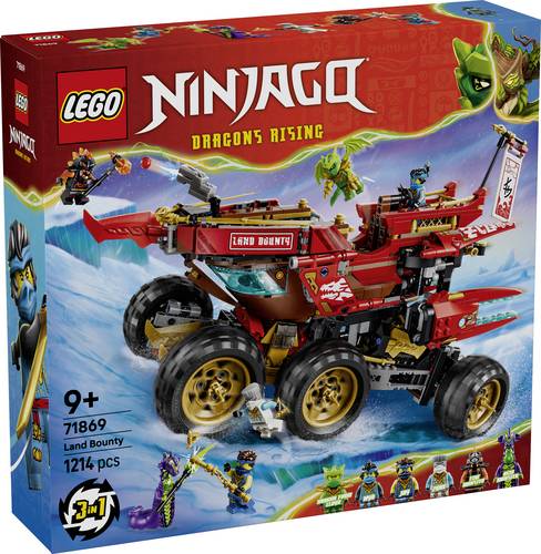 71869 LEGO NINJAGO Wüstensegler Spielzeug-LKW für Kinder 3 Fahrzeuge und 6 Minifiguren