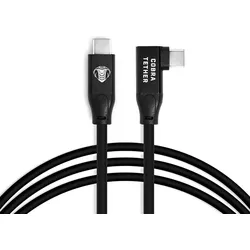 COBRATETHER abgewinkeltes Kabel USB-C/USB-C 90° 5m schwarz (Angebot)
