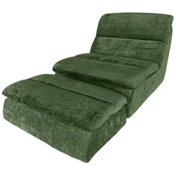 Sessel mit Hocker vakuumiert Maaret ¦ grün ¦ Maße (cm): B: 85 H: 76 T: 104.0