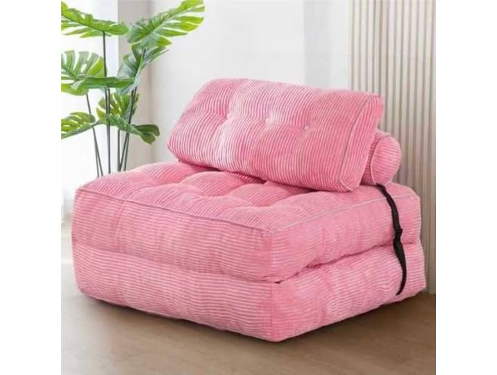 jinjindian Vakuumkomprimiertes faltbares Schlafsofa – modernes Stoffdesign Stilvolles, platzsparendes Schlafsofa mit hochdichtem Schaumstoff for Komfort.(Pink)