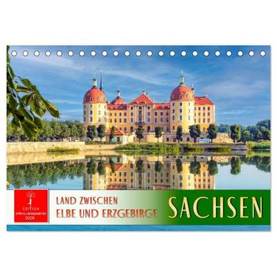 Sachsen - Land zwischen Elbe und Erzgebirge (Tischkalender 2026 DIN A5 quer), CALVENDO Monatskalender