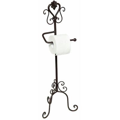 Toilettenpapierhalter OTTO HOME "Antik", schwarz, B:26cm H:78cm, Eisen, Toilettenpapierhalter, schwarz