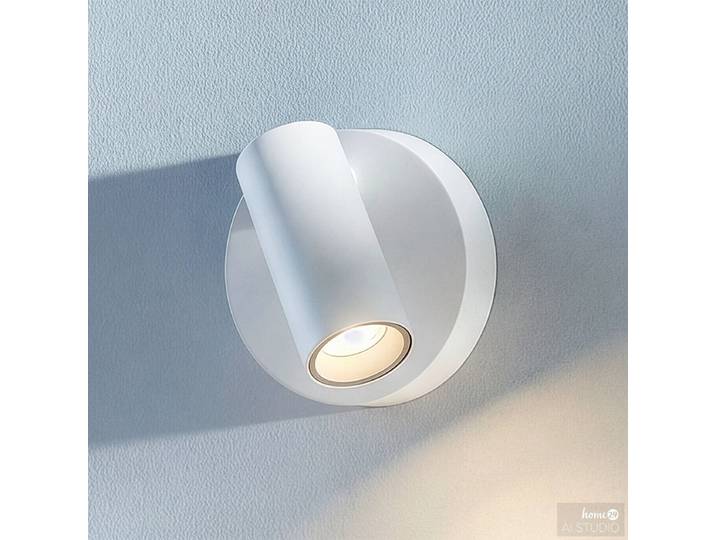 Applique murale à batterie TEPA 10 x 10 x 10cm Blanc/Blanc Fer, thermopoudré LED Module LED