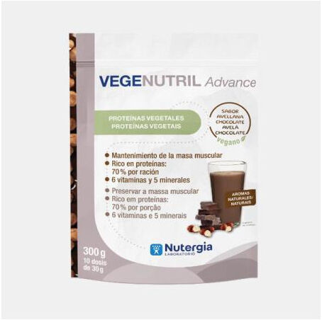NUTERGIA VEGENUTRIL ADVANCE CHOCOLATE AVELA 300g