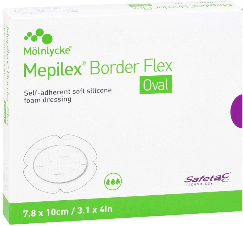 Mepilex Border Flex Schaumverb.haft.7,8x10 cm oval