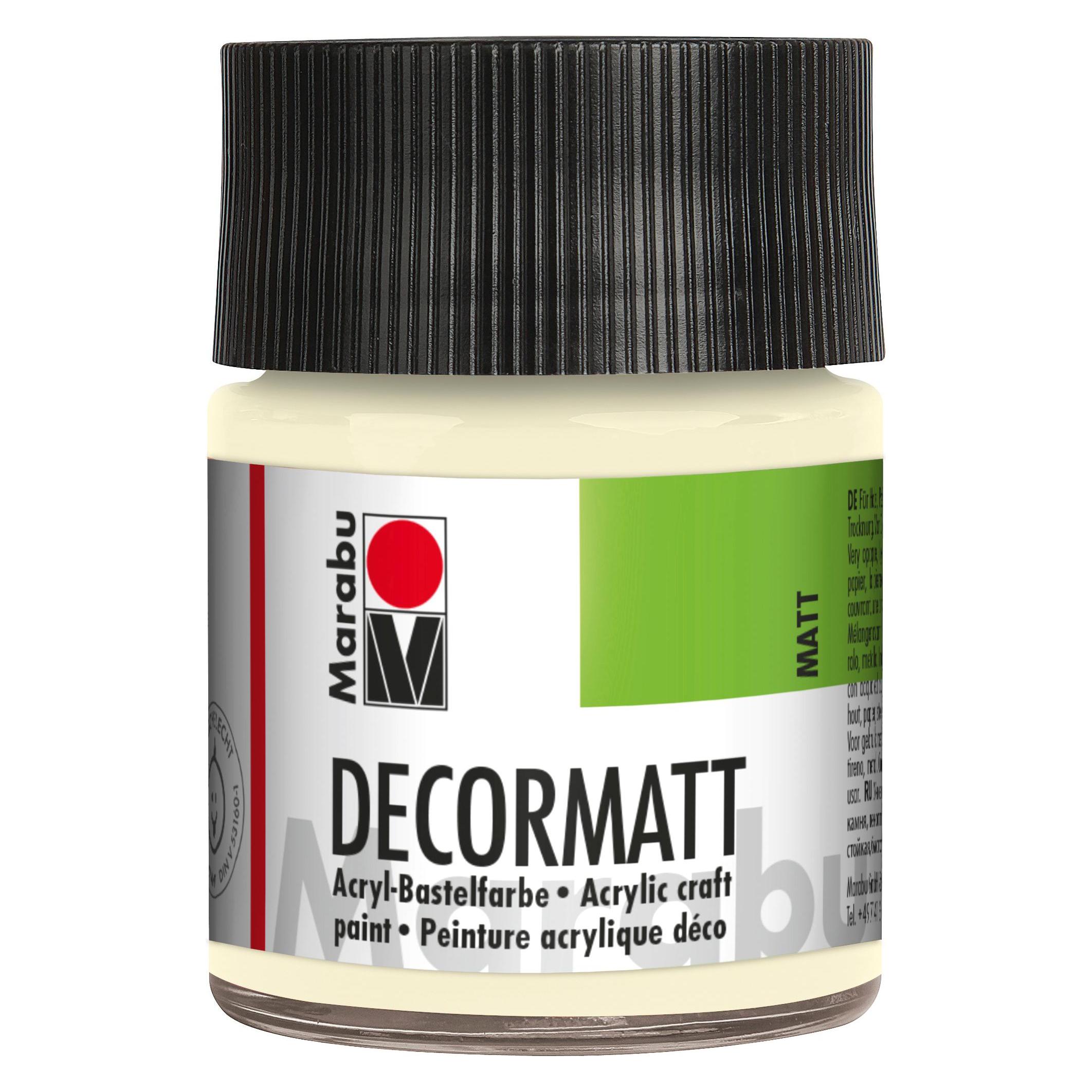 Marabu Acrylfarbe "Decormatt", elfenbein, 50 ml, im Glas (50 ml) (14010005271)