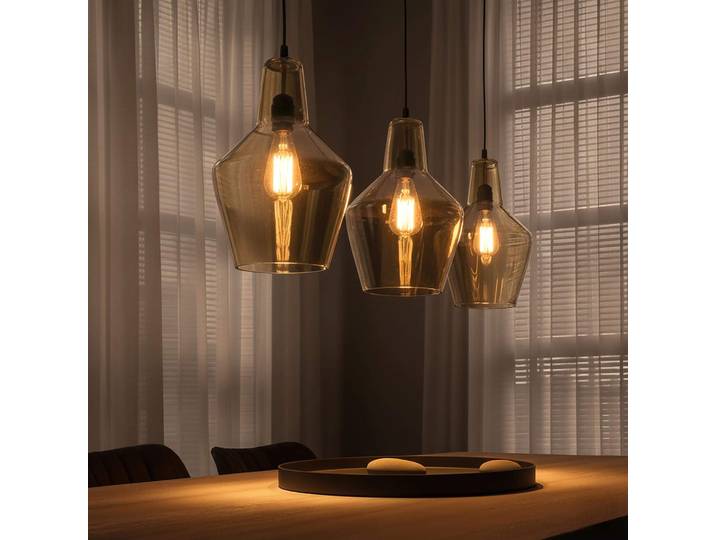 Luminaire en suspension design avec abat-jour en verre - Clara
