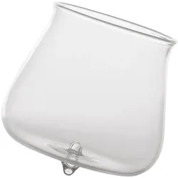Zafferano Set aus 6 Pirolo-Trinkgläsern aus transparentem Borosilikatglas, schräg drehbares Design, temperaturschockbeständig für elegante Tische