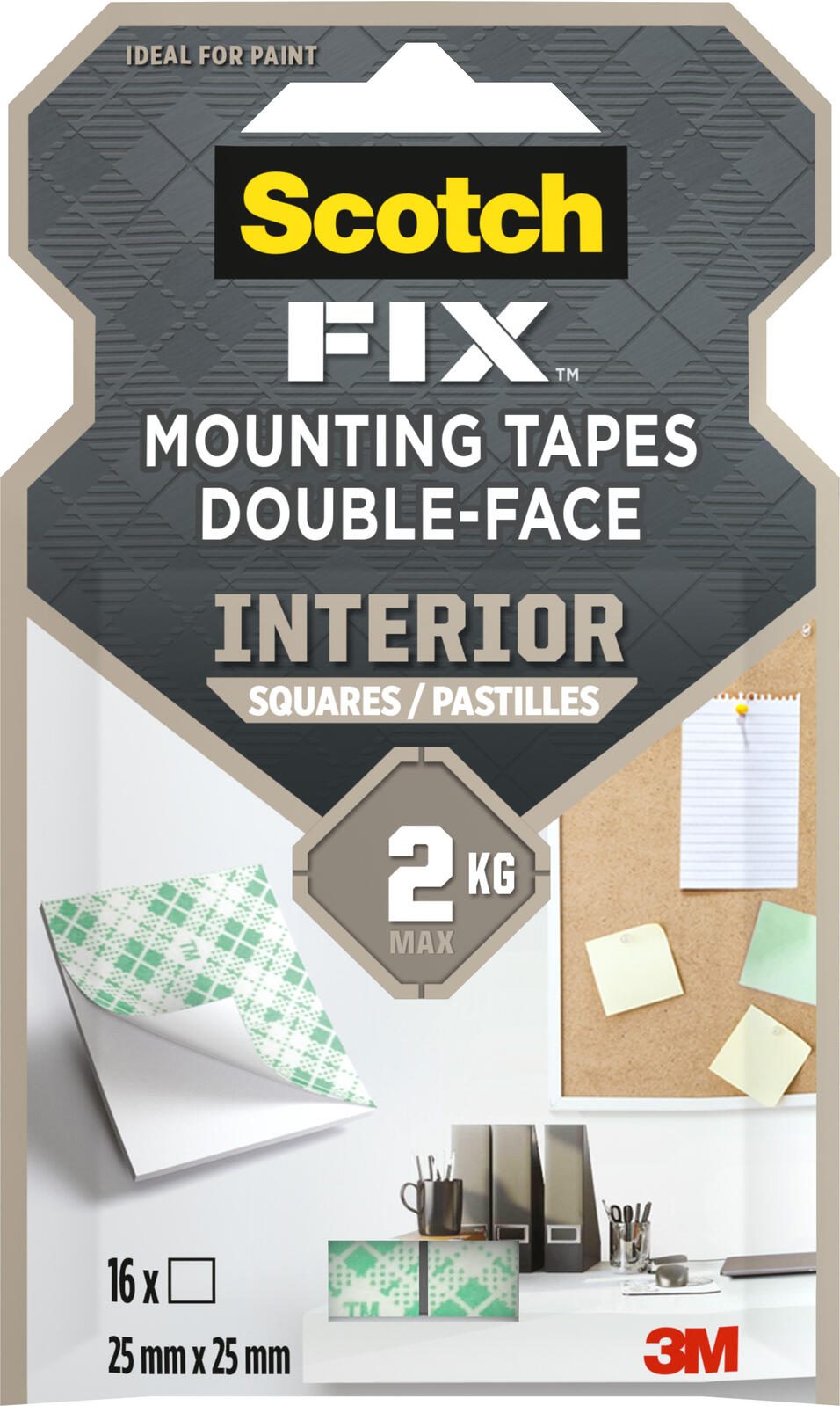 Scotch FIX™ INTERIOR doppelseitige Klebepads, 16 Stück 7100263584
