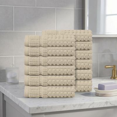 Home Weavers Inc Home Weavers Willow Collection 630GSM Cotton Zero Twist Super Absorbent Wash Cloth - 13x13
