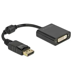 DeLOCK Adapter DisplayPort 1.1 Stecker zu DVI Buchse Passiv schwarz