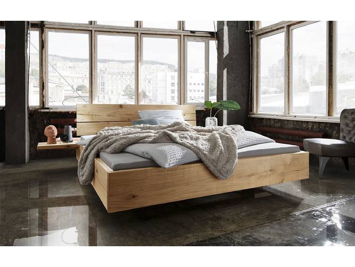 Doppelbett 'New York' 200x200cm Wildeiche geölt