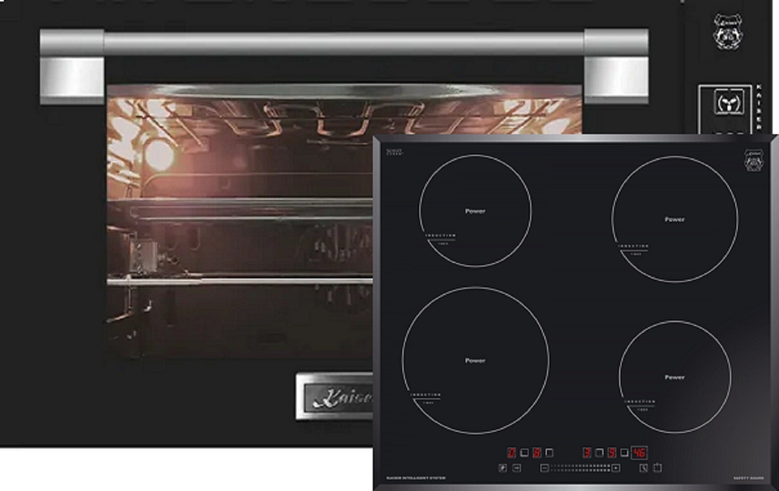 Herd Set/ Kaiser EH 9309 / Einbaubackofen + KCT 6705 FI/ Induktionskochfeld 60 cm