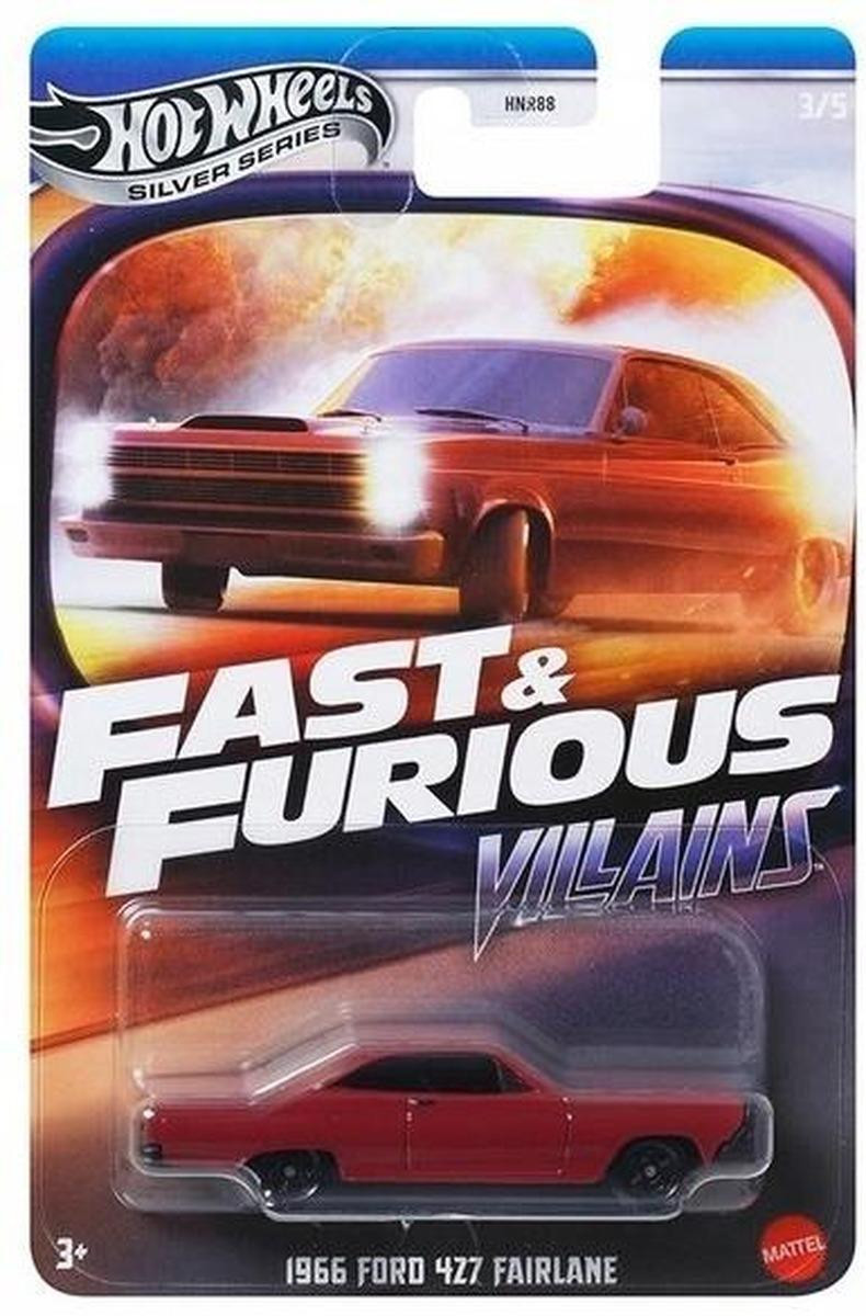 Hot Wheels Fast & Furious 1966 Ford Fairlane Collector Auto Rood