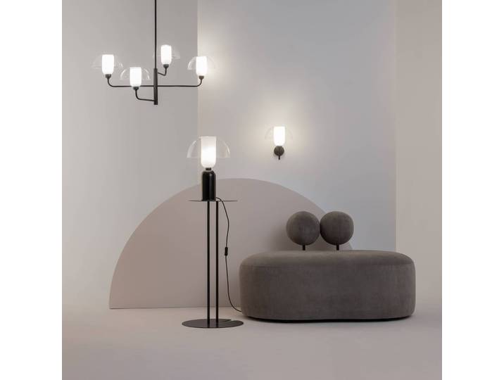 Maytoni Wandfackel Memory, dimmbar, schwarz, für Wohn- / Esszimmer, Keramik, Wandleuchte, Wandlampe Innen