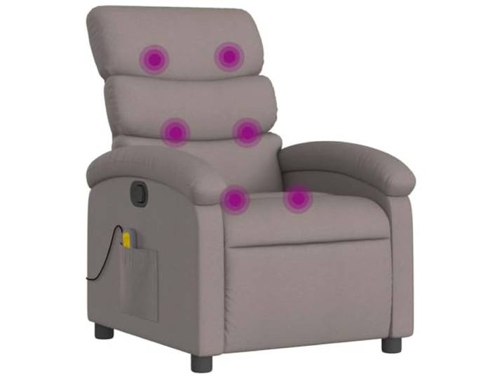 vidaXL Massagesessel Taupe Stoff