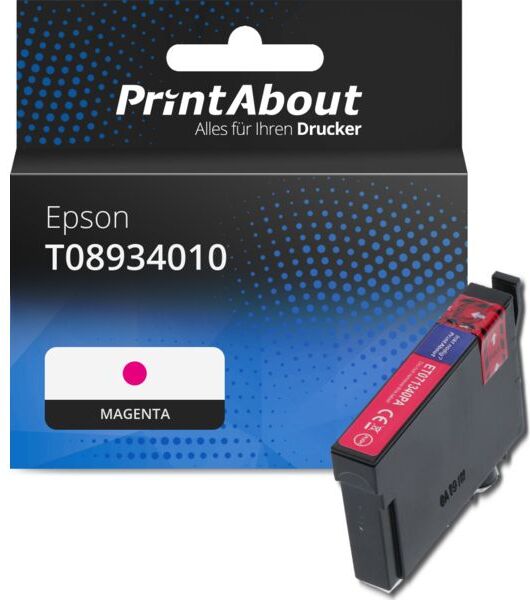 PrintAbout Druckerpatrone kompatibel mit Epson T08934010 - Magenta