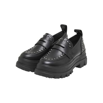 Stiefel BUFFALO "Buffalo ASPHA LOAFER STUD - VEGAN NAPPA", Damen, Gr. 41, schwarz, Polyurethan, unifarben, Schuhe Stiefel