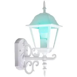 Außen Wand Laterne Fernbedienung Fassaden ALU Lampe dimmbar im Set inkl. RGB LED Leuchtmittel