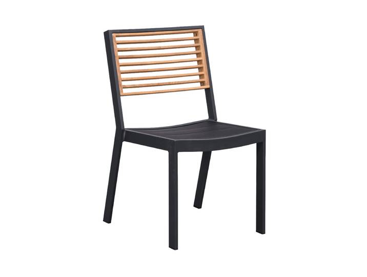 Premium Outdoor Stuhl „York“ Teak Schwarz Higold