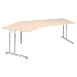 Geramöbel Winkelschreibtisch »Lissabon« lange Seite rechts braun, 216.6x72x113 cm