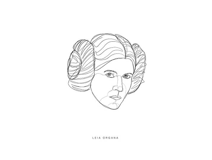Komar Star Wars Classic Force Faces Leia - Größe: 50 x 70 cm, Wandbild, Poster, Kunstdruck (ohne Rahmen)